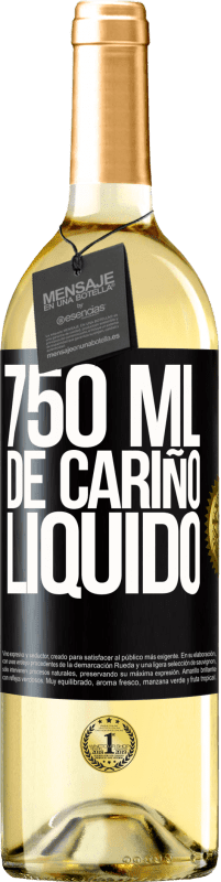 29,95 € Envío gratis | Vino Blanco Edición WHITE 750 ml. de cariño líquido Etiqueta Negra. Etiqueta personalizable Vino joven Cosecha 2024 Verdejo