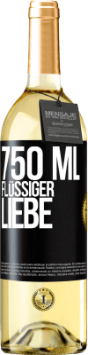 29,95 € Kostenloser Versand | Weißwein WHITE Ausgabe 750 ml flüssiger Liebe Schwarzes Etikett. Anpassbares Etikett Junger Wein Ernte 2024 Verdejo