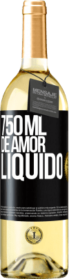 29,95 € Envio grátis | Vinho branco Edição WHITE 750 ml de amor líquido Etiqueta Preta. Etiqueta personalizável Vinho jovem Colheita 2025 Verdejo
