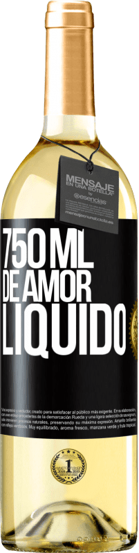 29,95 € Envio grátis | Vinho branco Edição WHITE 750 ml de amor líquido Etiqueta Preta. Etiqueta personalizável Vinho jovem Colheita 2024 Verdejo