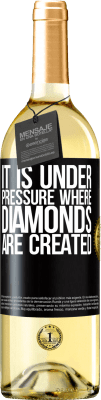 29,95 € 送料無料 | 白ワイン WHITEエディション ダイアモンドが作成されるのはプレッシャーです ブラックラベル. カスタマイズ可能なラベル 若いワイン 収穫 2025 Verdejo