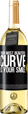 29,95 € Free Shipping | White Wine WHITE Edition Your most beautiful curve is your smile Black Label. Customizable label Young wine Harvest 2024 Verdejo