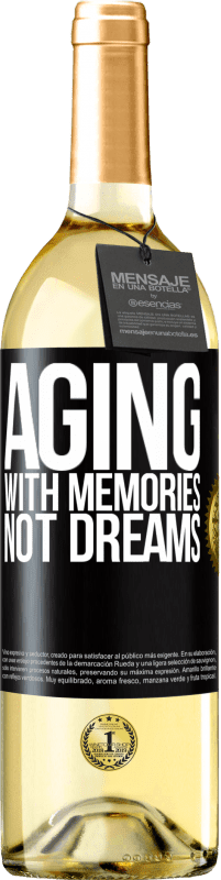 29,95 € Бесплатная доставка | Белое вино Издание WHITE Старение воспоминаниями, а не мечтами Черная метка. Настраиваемая этикетка Молодое вино Урожай 2023 Verdejo