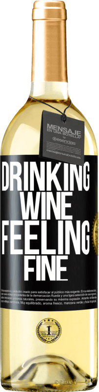 29,95 € Free Shipping | White Wine WHITE Edition Drinking wine, feeling fine Black Label. Customizable label Young wine Harvest 2025 Verdejo