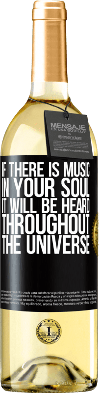 29,95 € 送料無料 | 白ワイン WHITEエディション あなたの魂に音楽があれば、それは宇宙全体に聞こえます ブラックラベル. カスタマイズ可能なラベル 若いワイン 収穫 2023 Verdejo