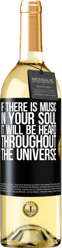 29,95 € Free Shipping | White Wine WHITE Edition If there is music in your soul, it will be heard throughout the universe Black Label. Customizable label Young wine Harvest 2024 Verdejo