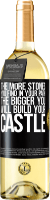 29,95 € Free Shipping | White Wine WHITE Edition The more stones you find in your path, the bigger you will build your castle Black Label. Customizable label Young wine Harvest 2025 Verdejo