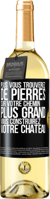 29,95 € Envoi gratuit | Vin blanc Édition WHITE Plus vous trouverez de pierres sur votre chemin, plus grand vous construirez votre château Étiquette Noire. Étiquette personnalisable Vin jeune Récolte 2024 Verdejo