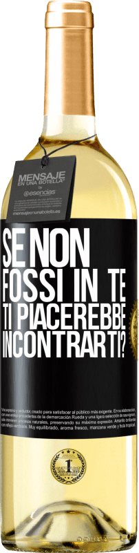 29,95 € Spedizione Gratuita | Vino bianco Edizione WHITE Se non fossi in te, ti piacerebbe incontrarti? Etichetta Nera. Etichetta personalizzabile Vino giovane Raccogliere 2024 Verdejo