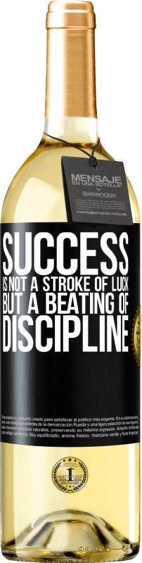 29,95 € Free Shipping | White Wine WHITE Edition Success is not a stroke of luck, but a beating of discipline Black Label. Customizable label Young wine Harvest 2024 Verdejo