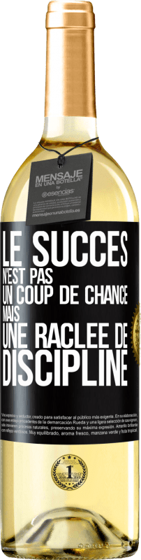 29,95 € Envoi gratuit | Vin blanc Édition WHITE Le succès n'est pas un coup de chance mais une raclée de discipline Étiquette Noire. Étiquette personnalisable Vin jeune Récolte 2025 Verdejo
