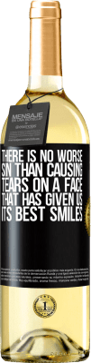29,95 € Free Shipping | White Wine WHITE Edition There is no worse sin than causing tears on a face that has given us its best smiles Black Label. Customizable label Young wine Harvest 2025 Verdejo