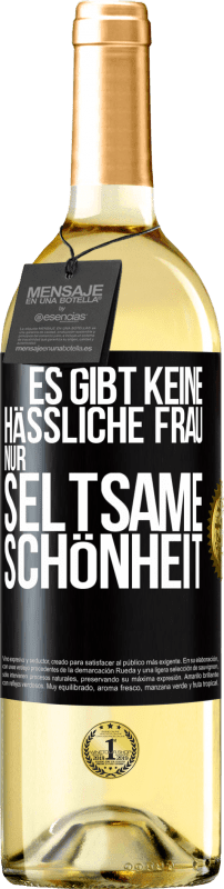 29,95 € Kostenloser Versand | Weißwein WHITE Ausgabe Es gibt keine hässliche Frau, nur seltsame Schönheit Schwarzes Etikett. Anpassbares Etikett Junger Wein Ernte 2024 Verdejo