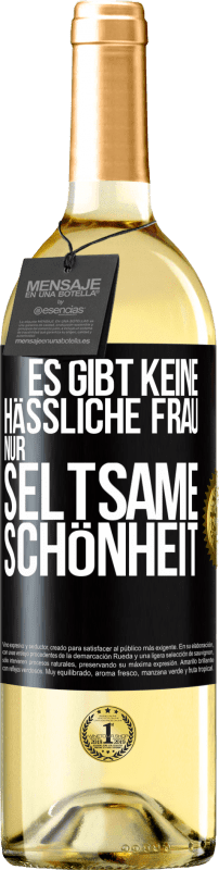 29,95 € Kostenloser Versand | Weißwein WHITE Ausgabe Es gibt keine hässliche Frau, nur seltsame Schönheit Schwarzes Etikett. Anpassbares Etikett Junger Wein Ernte 2025 Verdejo