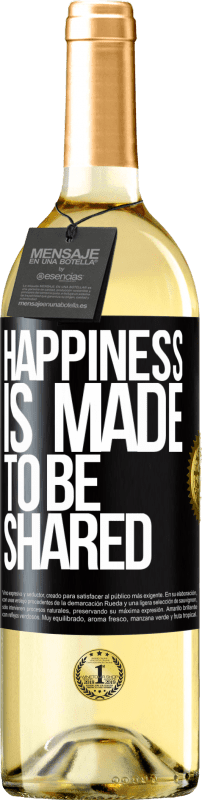 29,95 € 免费送货 | 白葡萄酒 WHITE版 幸福被分享 黑标. 可自定义的标签 青年酒 收成 2023 Verdejo