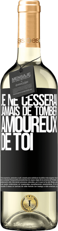 29,95 € Envoi gratuit | Vin blanc Édition WHITE Je ne cesserai jamais de tomber amoureux de toi Étiquette Noire. Étiquette personnalisable Vin jeune Récolte 2024 Verdejo