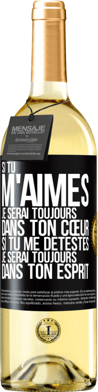 29,95 € Envoi gratuit | Vin blanc Édition WHITE Si tu m'aimes je serai toujours dans ton cœur. Si tu me détestes je serai toujours dans ton esprit Étiquette Noire. Étiquette personnalisable Vin jeune Récolte 2025 Verdejo