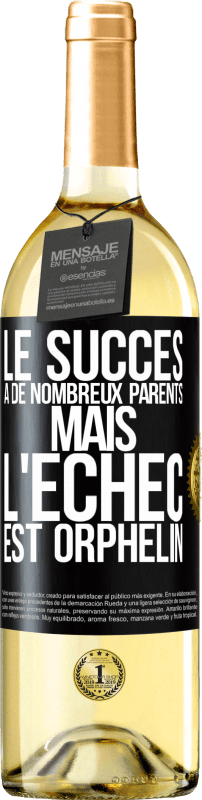 29,95 € Envoi gratuit | Vin blanc Édition WHITE Le succès a de nombreux parents mais l'échec est orphelin Étiquette Noire. Étiquette personnalisable Vin jeune Récolte 2024 Verdejo