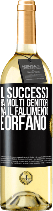 29,95 € Spedizione Gratuita | Vino bianco Edizione WHITE Il successo ha molti genitori, ma il fallimento è orfano Etichetta Nera. Etichetta personalizzabile Vino giovane Raccogliere 2024 Verdejo