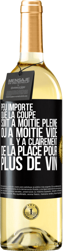 29,95 € Envoi gratuit | Vin blanc Édition WHITE Peu importe que la coupe soit à moitié pleine ou à moitié vide. Il y a clairement de la place pour plus de vin Étiquette Noire. Étiquette personnalisable Vin jeune Récolte 2024 Verdejo