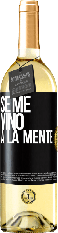 29,95 € Envío gratis | Vino Blanco Edición WHITE Se me VINO a la mente… Etiqueta Negra. Etiqueta personalizable Vino joven Cosecha 2024 Verdejo