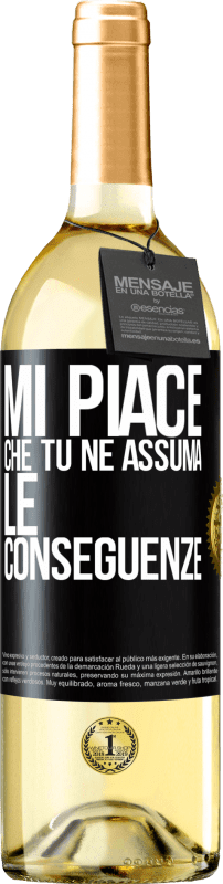 29,95 € Spedizione Gratuita | Vino bianco Edizione WHITE Mi piace che tu ne assuma le conseguenze Etichetta Nera. Etichetta personalizzabile Vino giovane Raccogliere 2024 Verdejo