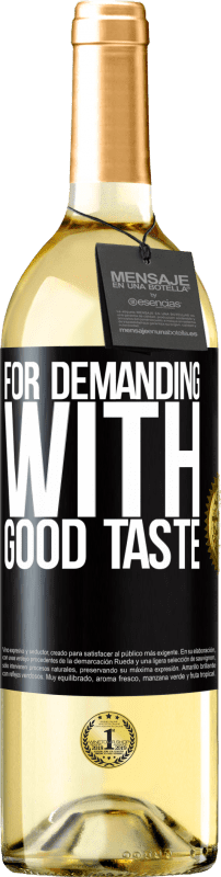 29,95 € Бесплатная доставка | Белое вино Издание WHITE Для требовательных с хорошим вкусом Черная метка. Настраиваемая этикетка Молодое вино Урожай 2023 Verdejo