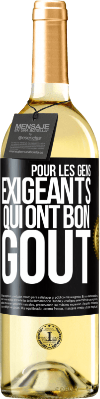 29,95 € Envoi gratuit | Vin blanc Édition WHITE Pour les gens exigeants qui ont bon goût Étiquette Noire. Étiquette personnalisable Vin jeune Récolte 2024 Verdejo