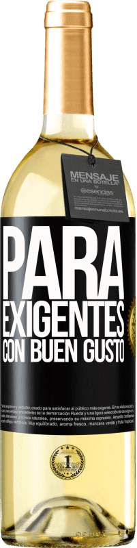 29,95 € Envío gratis | Vino Blanco Edición WHITE Para exigentes con buen gusto Etiqueta Negra. Etiqueta personalizable Vino joven Cosecha 2024 Verdejo