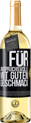 29,95 € Kostenloser Versand | Weißwein WHITE Ausgabe Für anspruchsvolle mit gutem Geschmack Schwarzes Etikett. Anpassbares Etikett Junger Wein Ernte 2023 Verdejo