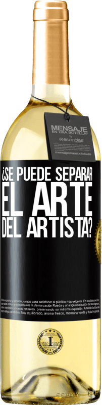 29,95 € Envío gratis | Vino Blanco Edición WHITE ¿Se puede separar el arte del artista? Etiqueta Negra. Etiqueta personalizable Vino joven Cosecha 2023 Verdejo