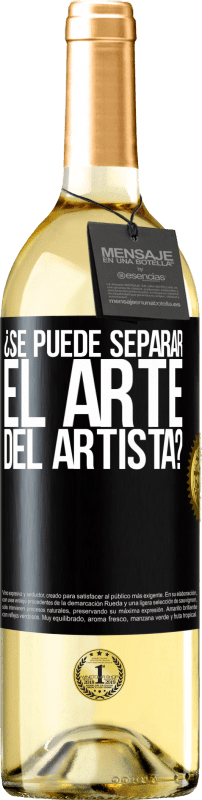 29,95 € Envío gratis | Vino Blanco Edición WHITE ¿Se puede separar el arte del artista? Etiqueta Negra. Etiqueta personalizable Vino joven Cosecha 2024 Verdejo