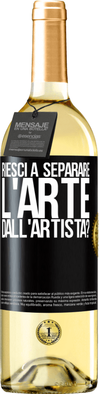 29,95 € Spedizione Gratuita | Vino bianco Edizione WHITE riesci a separare l'arte dall'artista? Etichetta Nera. Etichetta personalizzabile Vino giovane Raccogliere 2024 Verdejo