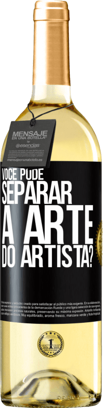 29,95 € Envio grátis | Vinho branco Edição WHITE você pode separar a arte do artista? Etiqueta Preta. Etiqueta personalizável Vinho jovem Colheita 2025 Verdejo
