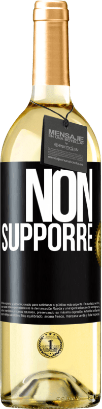 29,95 € Spedizione Gratuita | Vino bianco Edizione WHITE Non supporre Etichetta Nera. Etichetta personalizzabile Vino giovane Raccogliere 2024 Verdejo