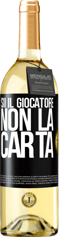 29,95 € Spedizione Gratuita | Vino bianco Edizione WHITE Sii il giocatore, non la carta Etichetta Nera. Etichetta personalizzabile Vino giovane Raccogliere 2024 Verdejo