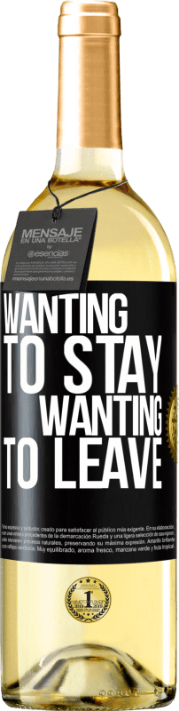 29,95 € Free Shipping | White Wine WHITE Edition Wanting to stay wanting to leave Black Label. Customizable label Young wine Harvest 2023 Verdejo
