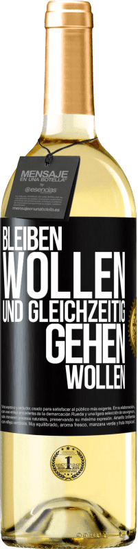 29,95 € Kostenloser Versand | Weißwein WHITE Ausgabe Bleiben wollen und gleichzeitig gehen wollen Schwarzes Etikett. Anpassbares Etikett Junger Wein Ernte 2024 Verdejo