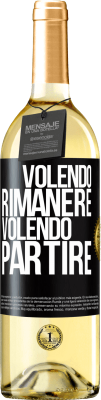 29,95 € Spedizione Gratuita | Vino bianco Edizione WHITE Volendo rimanere volendo partire Etichetta Nera. Etichetta personalizzabile Vino giovane Raccogliere 2024 Verdejo