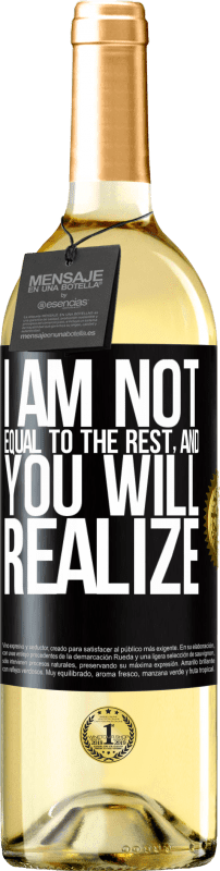 29,95 € Free Shipping | White Wine WHITE Edition I am not equal to the rest, and you will realize Black Label. Customizable label Young wine Harvest 2024 Verdejo