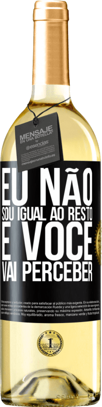 29,95 € Envio grátis | Vinho branco Edição WHITE Eu não sou igual ao resto, e você vai perceber Etiqueta Preta. Etiqueta personalizável Vinho jovem Colheita 2024 Verdejo