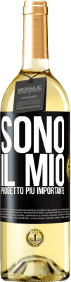 29,95 € Spedizione Gratuita | Vino bianco Edizione WHITE Sono il mio progetto più importante Etichetta Nera. Etichetta personalizzabile Vino giovane Raccogliere 2024 Verdejo