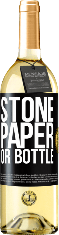 29,95 € Free Shipping | White Wine WHITE Edition Stone, paper or bottle Black Label. Customizable label Young wine Harvest 2023 Verdejo