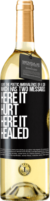 29,95 € Free Shipping | White Wine WHITE Edition I love the poetic ambivalence of a scar, which has two messages: here it hurt, here it healed Black Label. Customizable label Young wine Harvest 2024 Verdejo