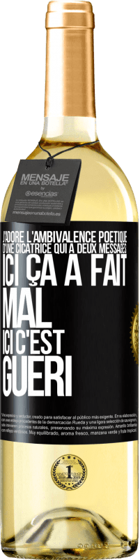 29,95 € Envoi gratuit | Vin blanc Édition WHITE J'adore l'ambivalence poétique d'une cicatrice qui a deux messages: ici ça a fait mal, ici c'est guéri Étiquette Noire. Étiquette personnalisable Vin jeune Récolte 2024 Verdejo