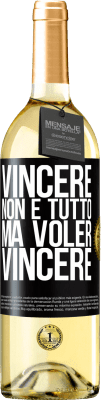 29,95 € Spedizione Gratuita | Vino bianco Edizione WHITE Vincere non è tutto, ma voler vincere Etichetta Nera. Etichetta personalizzabile Vino giovane Raccogliere 2024 Verdejo