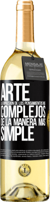 29,95 € Envío gratis | Vino Blanco Edición WHITE ARTE. La expresión de los pensamientos más complejos de la manera más simple Etiqueta Negra. Etiqueta personalizable Vino joven Cosecha 2025 Verdejo