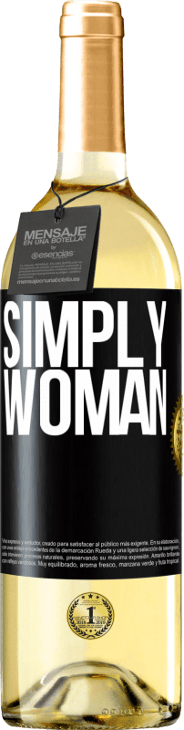 29,95 € Free Shipping | White Wine WHITE Edition Simply woman Black Label. Customizable label Young wine Harvest 2024 Verdejo