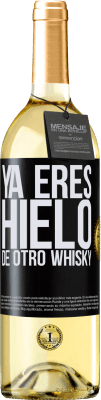 29,95 € Envío gratis | Vino Blanco Edición WHITE Ya eres hielo de otro whisky Etiqueta Negra. Etiqueta personalizable Vino joven Cosecha 2025 Verdejo