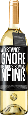 29,95 € Envoi gratuit | Vin blanc Édition WHITE La distance ignore que nous sommes infinis Étiquette Noire. Étiquette personnalisable Vin jeune Récolte 2023 Verdejo